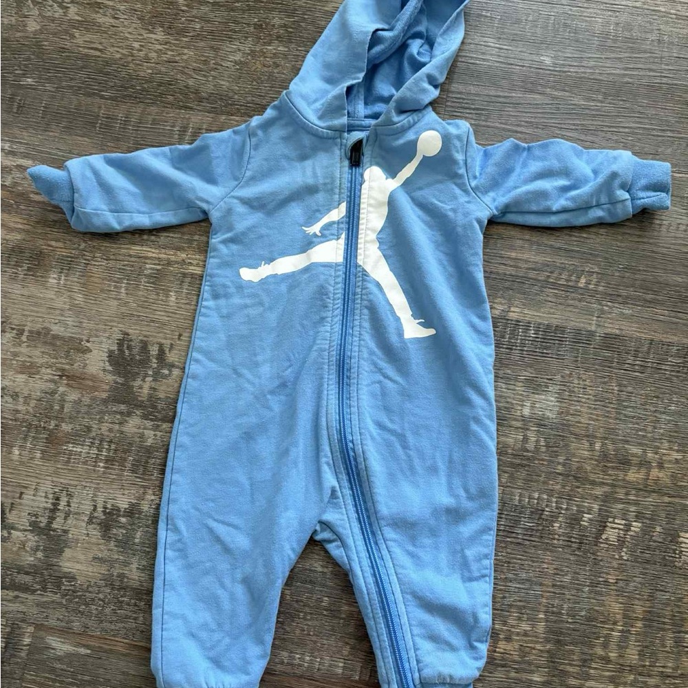 Nike Blue Hooded Kids Footie